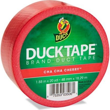 SHURTECH BRANDS Duck¬Æ Colored Duct Tape, 1.88"W x 20 yds - 3" Core - Red 1265014
